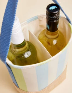 Double Wine Caddy Overboard Stripe -Spartina Store 404312i