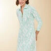 Hadley Zip Dress Clara Ikat Sea Foam