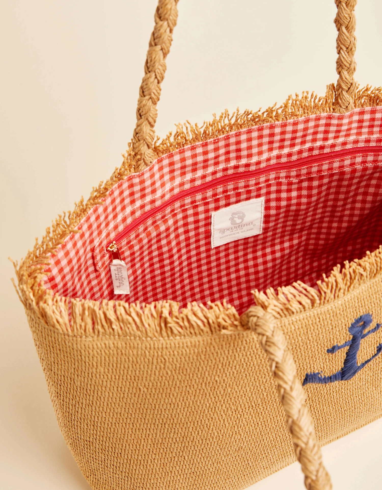 Woven Straw Tote Anchor 3 Woven Straw Tote Anchor - Image 3