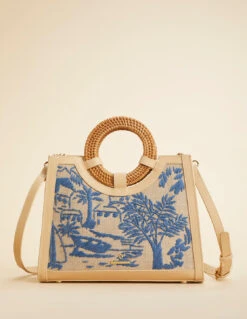 Straw Sienna Satchel Daise Seascape
