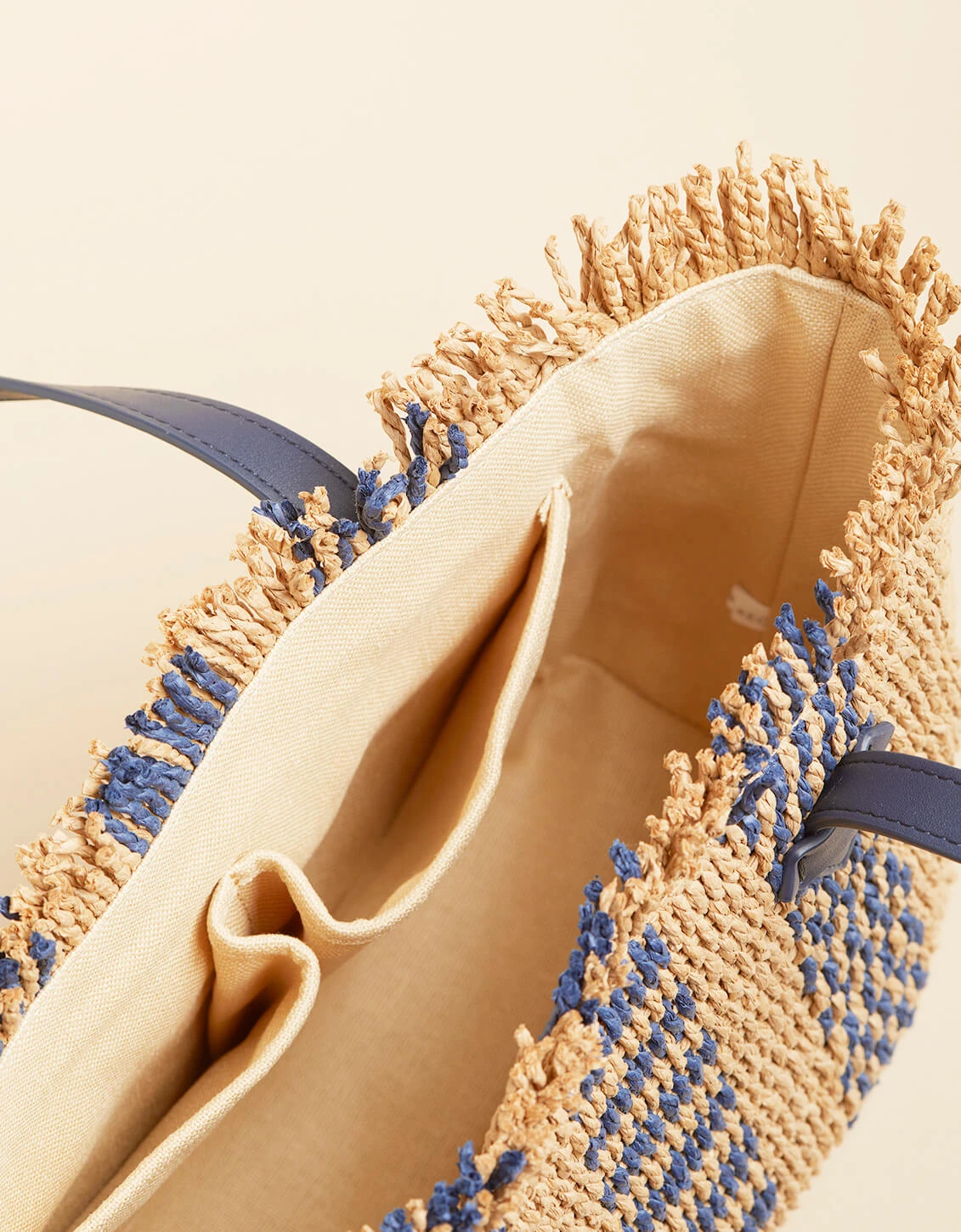 Straw Bag Navy Stripe 4 Straw Bag Navy Stripe - Image 4