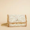 Clutch Crossbody Palm Raffia