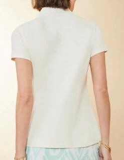 Short Sleeve Serena Half-Zip Top Buttercream 7 Short Sleeve Serena Half-Zip Top Buttercream -Spartina Store 405494d