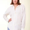 Aida Buttonfront Shirt Pearl White