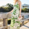 Andie Midi Dress Ogeechee Tropical Leaf