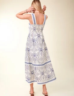 Cleona Midi Dress Ogeechee Palm Geo -Spartina Store 406248c