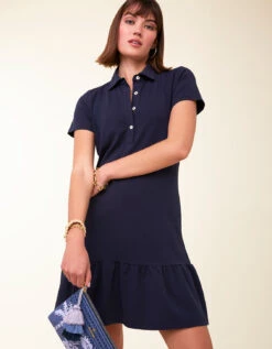 Joelle Polo Dress Slate Blue