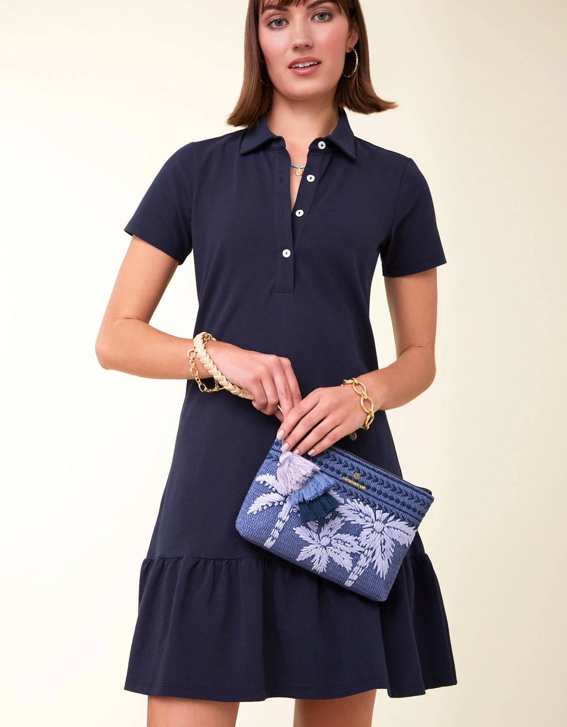 Joelle Polo Dress Slate Blue 4 Joelle Polo Dress Slate Blue - Image 4
