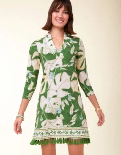 Kit Jersey Dress Ogeechee Tropical Leaf -Spartina Store 406590b