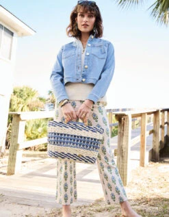 Maren Kick Flare Pant Ogeechee Delphinium 7 Maren Kick Flare Pant Ogeechee Delphinium -Spartina Store 406941m