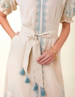 Marilyn Linen Dress Flax -Spartina Store 407085e