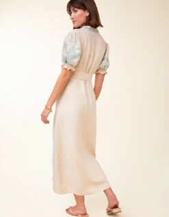 Marilyn Linen Dress Flax -Spartina Store 407085g
