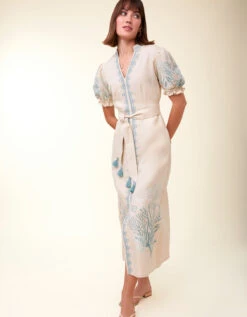 Marilyn Linen Dress Flax -Spartina Store 407085r