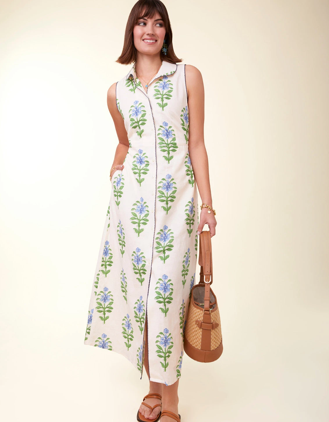 Renee Midi Dress Ogeechee Delphinium 3 Renee Midi Dress Ogeechee Delphinium - Image 3
