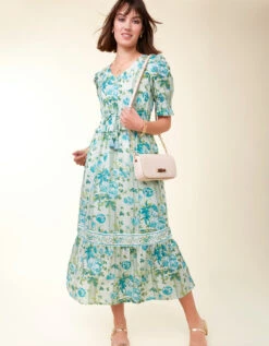 Robyn Midi Dress Ogeechee Bouquet Stripe