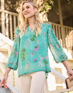 Wilenna Blouse Ogeechee Spring Bouquet