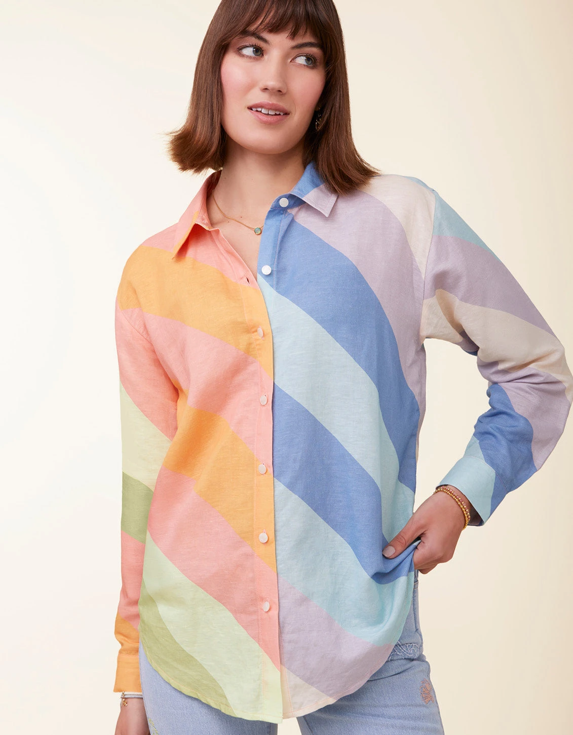 Aida Buttonfront Shirt Overboard Cabana Stripe 2 Aida Buttonfront Shirt Overboard Cabana Stripe - Image 2