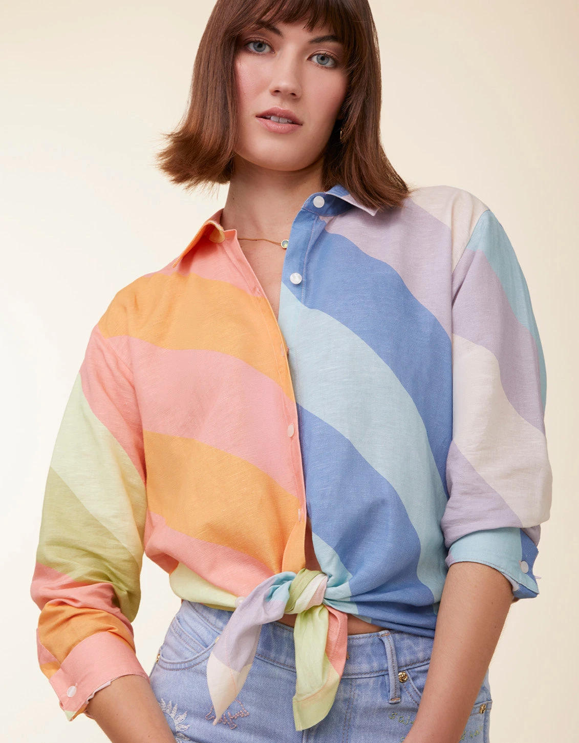 Aida Buttonfront Shirt Overboard Cabana Stripe 3 Aida Buttonfront Shirt Overboard Cabana Stripe - Image 3