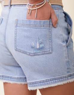 Dawn Denim Shorts Overboard Wash -Spartina Store 408372e