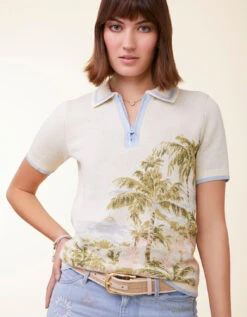 Odessa Knit Polo Overboard Coastal Dreams 6 Odessa Knit Polo Overboard Coastal Dreams -Spartina Store 408518c