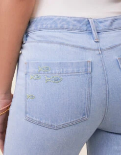 Rowen Kick Flare Jean Overboard Wash -Spartina Store 408587i