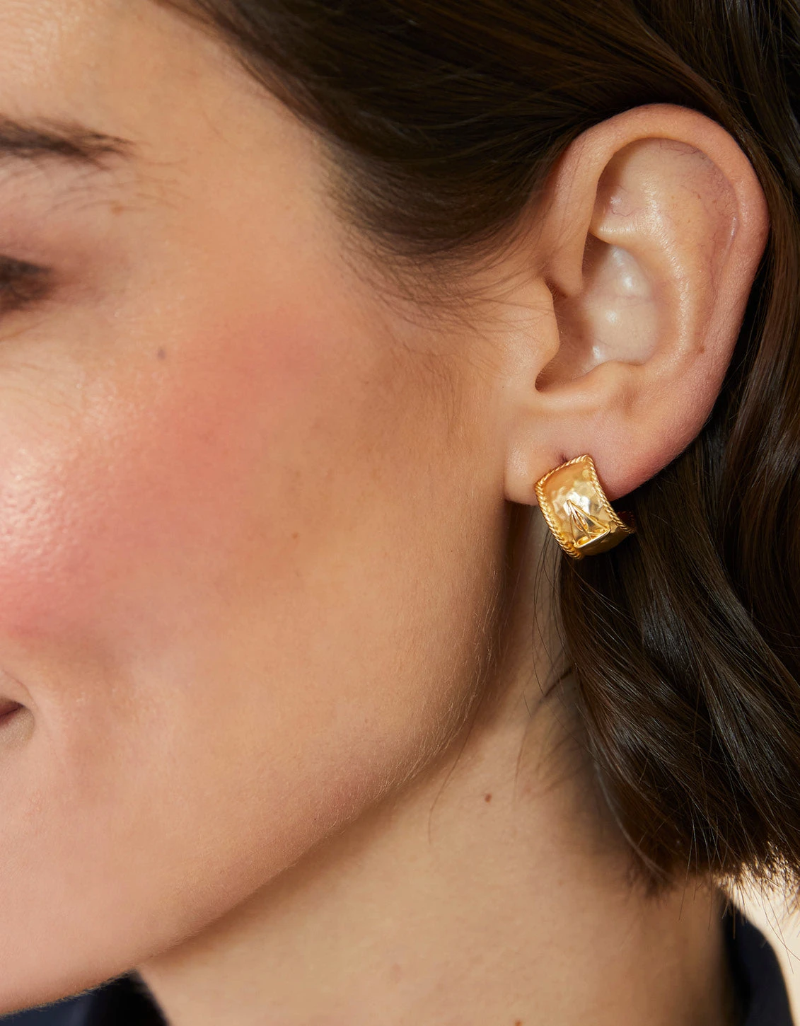 Set Sail Hoop Earrings 14mm Gold 2 Set Sail Hoop Earrings 14mm Gold - Image 2