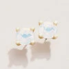 Clara Stud Earrings White Opal