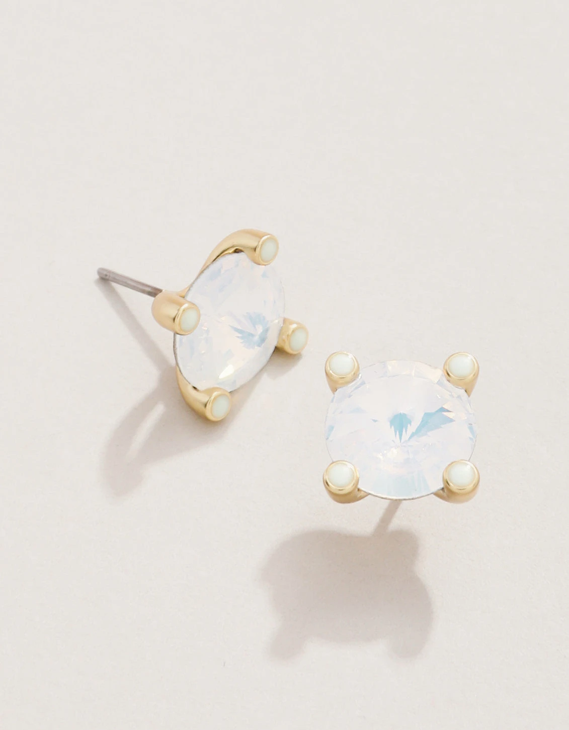 Clara Stud Earrings White Opal 2 Clara Stud Earrings White Opal - Image 2