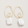 Loopy Hoop Earrings Pearl