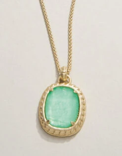 Karina Oval Necklace 18" Sea Foam