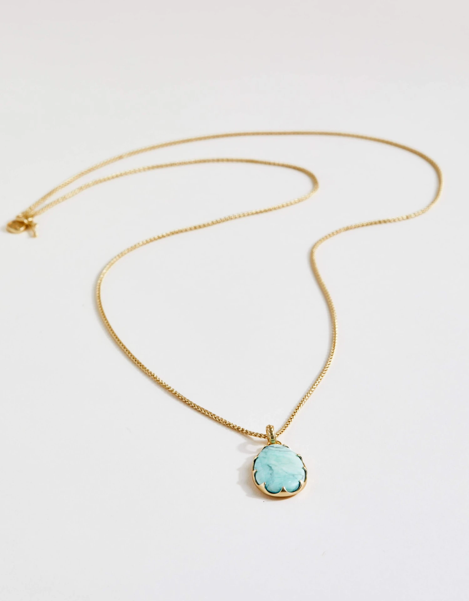 Coralie Necklace 36" Light Turquoise 3 Coralie Necklace 36" Light Turquoise - Image 3