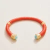 Straw Cuff Red