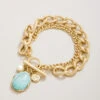 Coralie Toggle Bracelet Light Turquoise