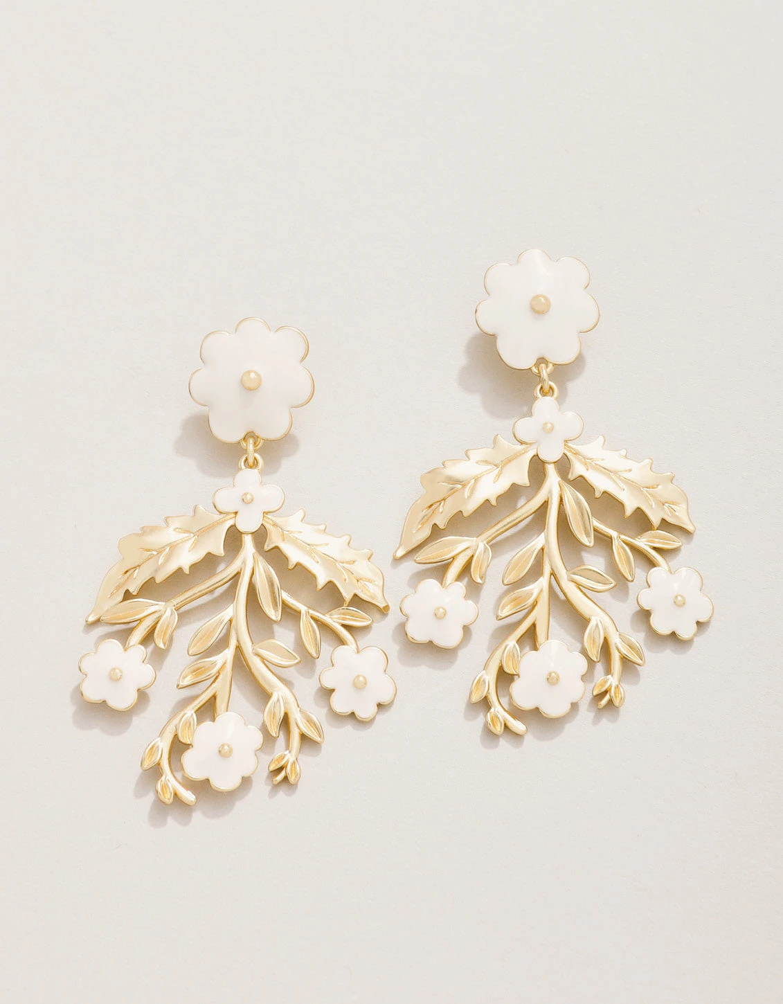 Delphinium Earrings Cream 1 Delphinium Earrings Cream