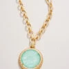 Karina Round Necklace 19" Ocean Blue