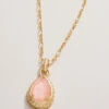 Karina Teardrop Necklace 18" Peach