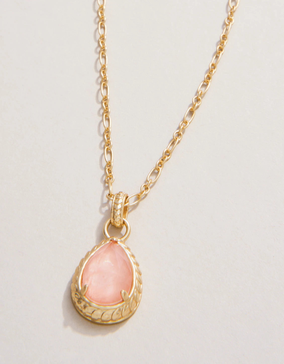 Karina Teardrop Necklace 18" Peach 1 Karina Teardrop Necklace 18" Peach