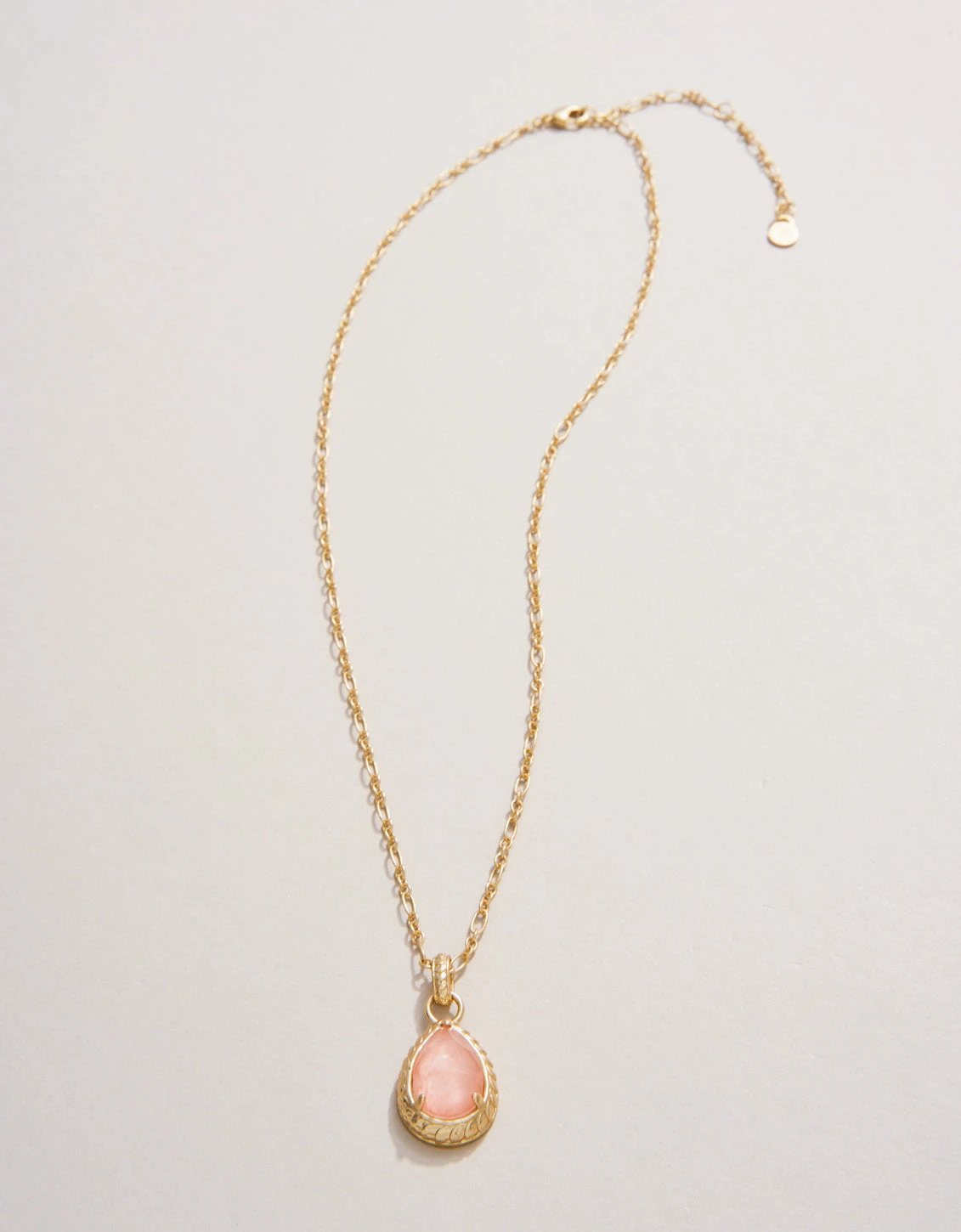 Karina Teardrop Necklace 18" Peach 3 Karina Teardrop Necklace 18" Peach - Image 3