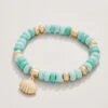 Charmed Stretch Bracelet 8mm Turquoise/Shell