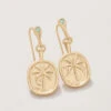 Palm Tree Medallion Earrings