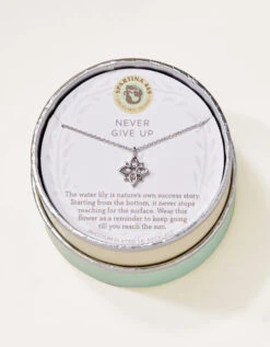 SLV Necklace 18" Never Give Up/Lotus -Spartina Store 410191