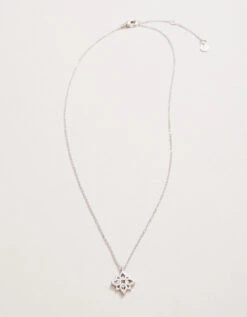 SLV Necklace 18" Never Give Up/Lotus -Spartina Store 410191c