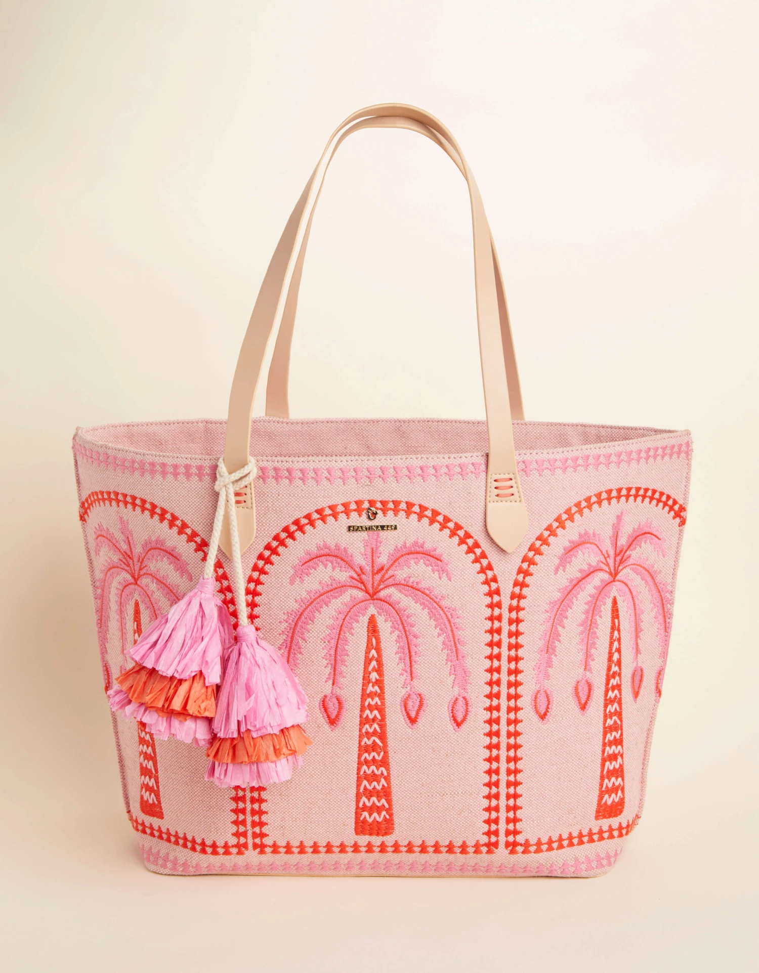 Fiesta Tote Richmond Hill Pink Palms 1 Fiesta Tote Richmond Hill Pink Palms