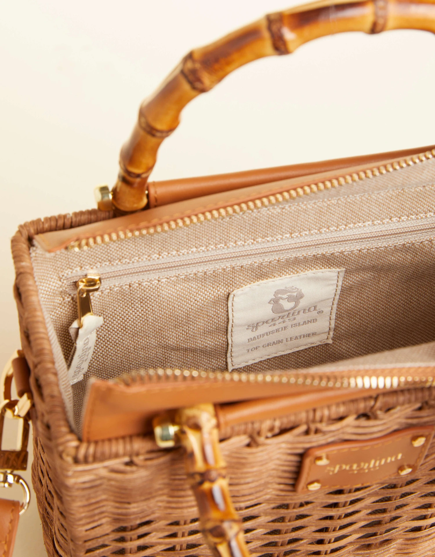 Bamboo Rattan Satchel Nutmeg 3 Bamboo Rattan Satchel Nutmeg - Image 3