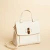 Top Handle Bamboo Crossbody Pearl