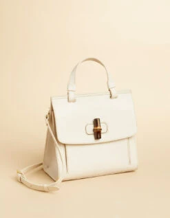 Top Handle Bamboo Crossbody Pearl