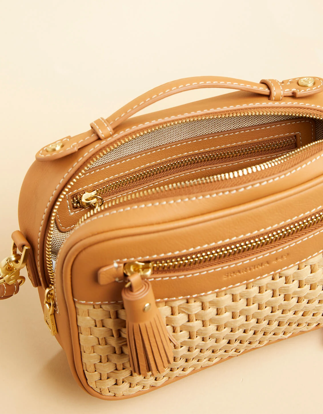 Ellie Crossbody Straw Pecan 3 Ellie Crossbody Straw Pecan - Image 3