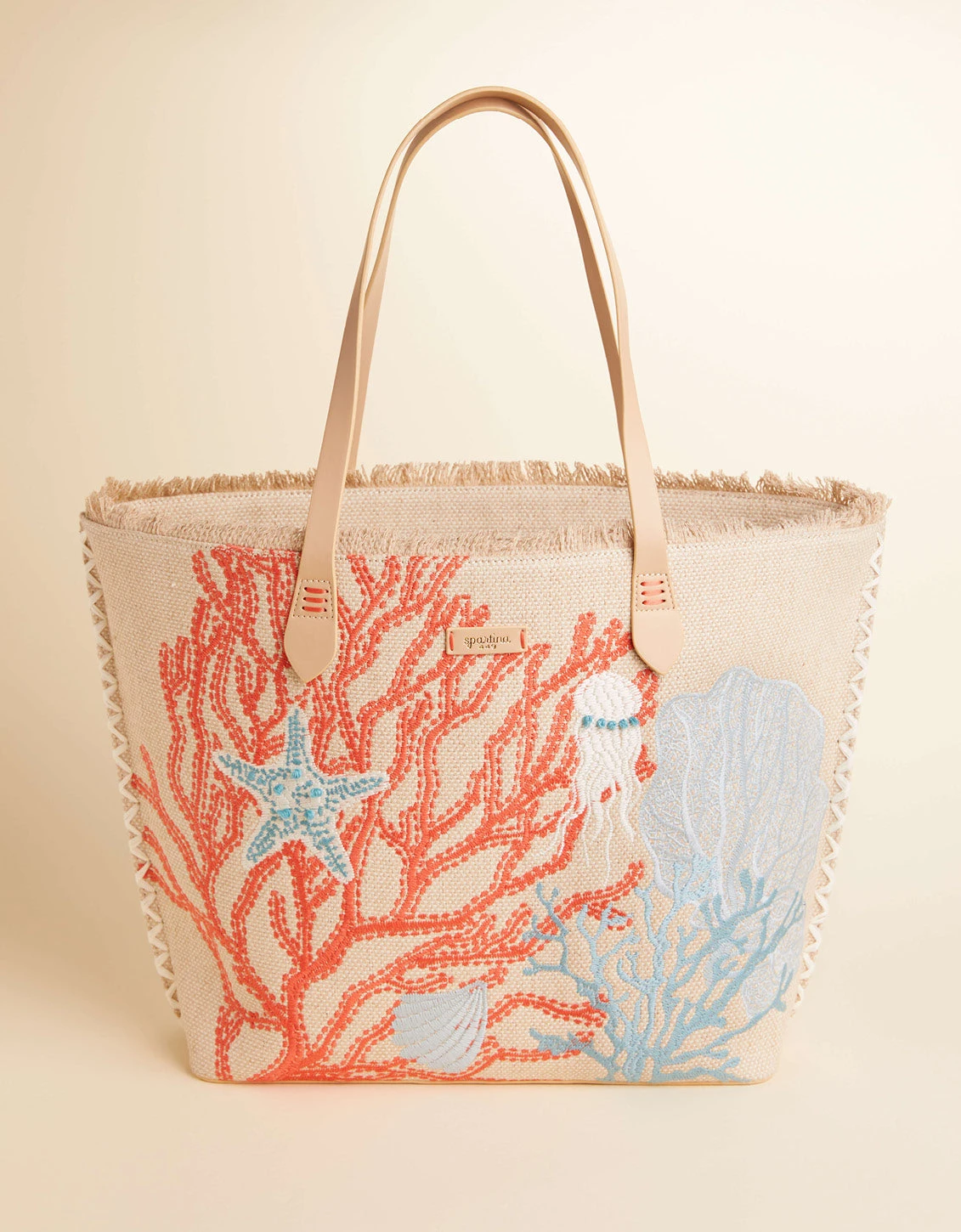 Beach Tote Ogeechee Sea Life Coral 1 Beach Tote Ogeechee Sea Life Coral