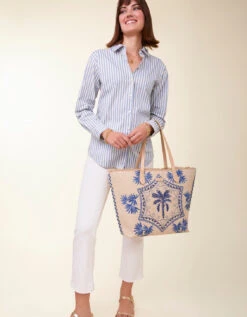 Beach Tote Ogeechee Palm Medallion -Spartina Store 411075n