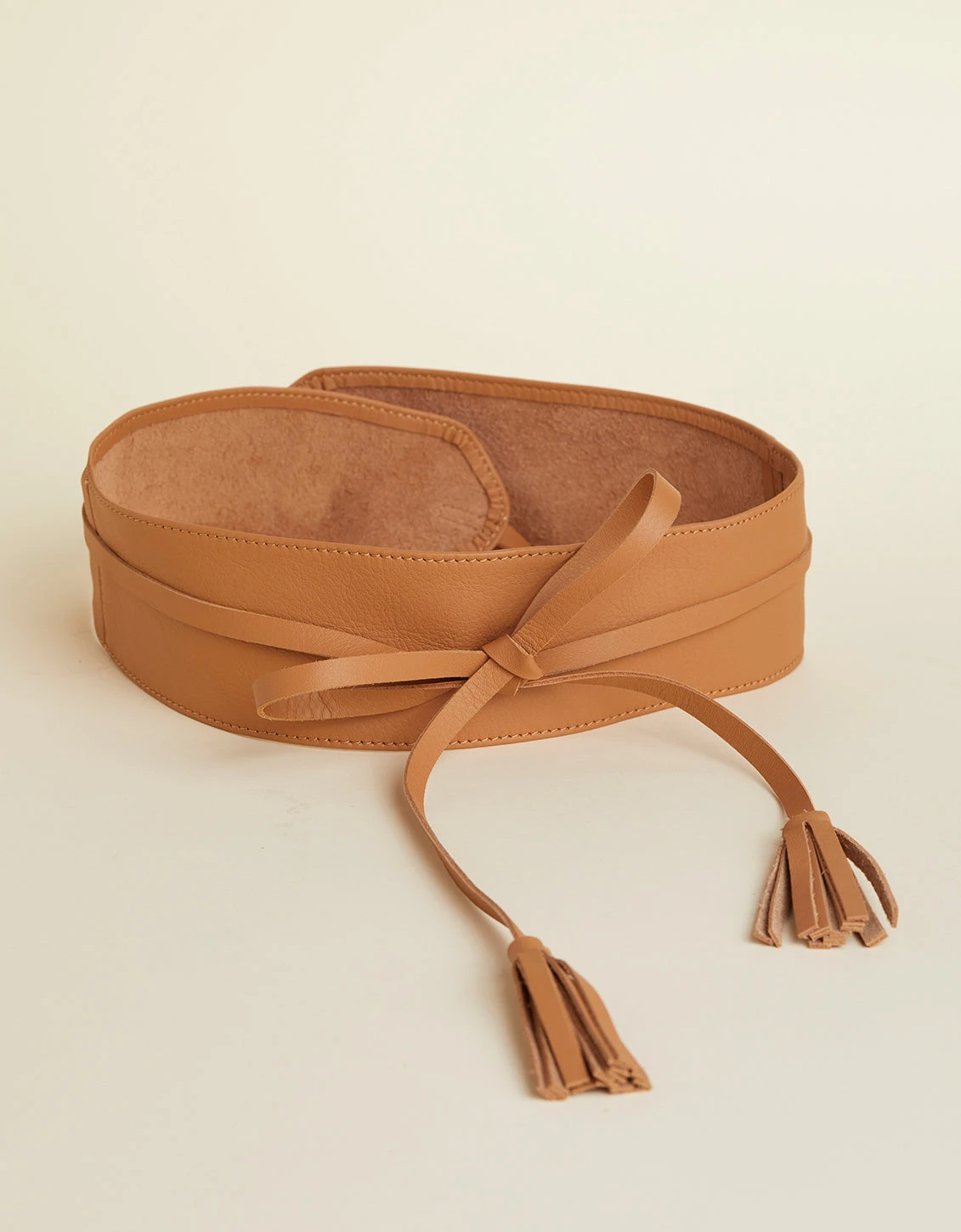 Pecan Leather Wrap Belt 1 Pecan Leather Wrap Belt